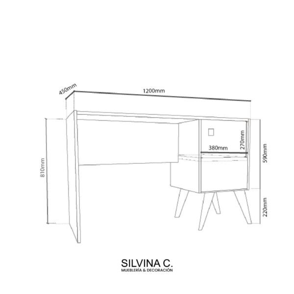 Escritorio pc Nórdico Melamina Ibra - SILVINA C (3)