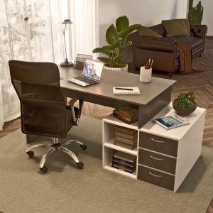 Mesa escritorio pc Moderno Melamina cajones Dre - SILVINA C (10)