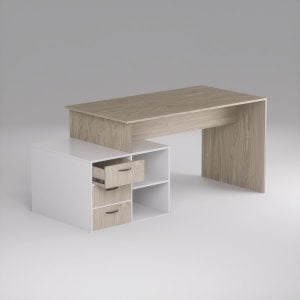 Mesa escritorio pc Moderno Melamina cajones Dre - SILVINA C (12)