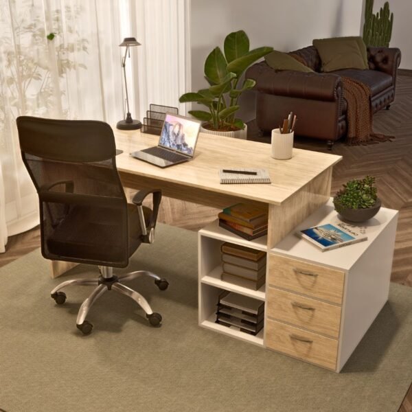 Mesa escritorio pc Moderno Melamina cajones Dre - SILVINA C (13)