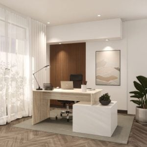 Mesa escritorio pc Moderno Melamina cajones Dre - SILVINA C (15)