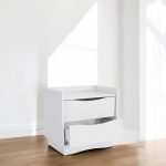 Mesa luz Melamina 2 cajones Moderna Jame