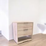 Mesa luz Melamina Moderna 2 cajones Maser