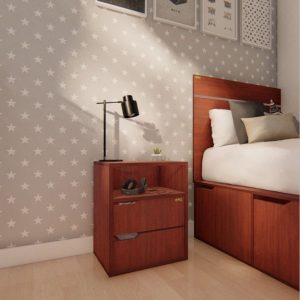 Mesa luz Melamina Moderno 2 cajones Lopy - SILVINA C (15)