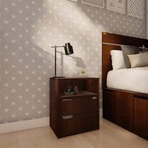 Mesa luz Melamina Moderno 2 cajones Lopy - SILVINA C (19)