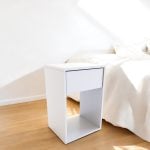 Mesa luz Moderna Melamina 1 cajón Moca