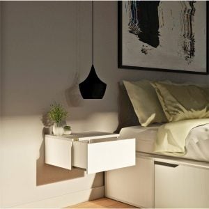 Mesa luz flotante melamina 1 cajón Moderno Loy - SILVINA C (2)