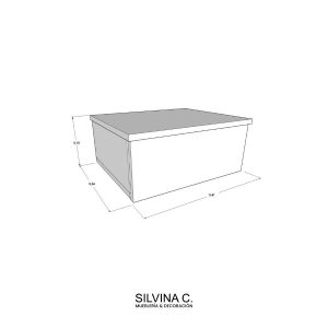 Mesa luz flotante melamina 1 cajón Moderno Loy - SILVINA C (7)