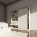 Placard Melamina puertas corredizas 3 cajones 1,40 Hak