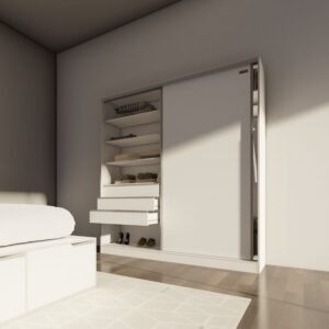 Placard Melamina puertas corredizas 3 cajones 1,40 Hak - SILVINA C (24)