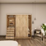 Placard Moderno puertas corredizas 5 cajones 2,20 Hak