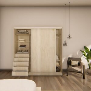 Placard Moderno puertas corredizas 5 cajones 2,20 Hak - SILVINA C (3)
