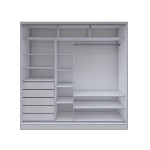 Placard Moderno puertas corredizas 5 cajones 2,20 Hak - SILVINA C (5)