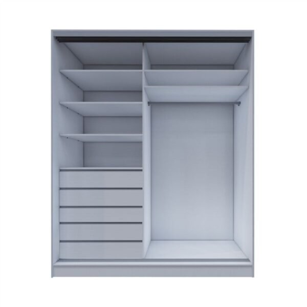 Placard puertas corredizas Moderno 5 cajones 1,80 Hak - SILVINA C (1)