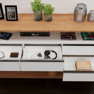 Rack Tv Moderno Melamina cajones Hans - SILVINA C (3)