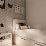 Respaldo cama Moderno 1 plaza Melamina Dier