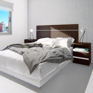 Respaldo cama Moderno Melamina 2 plazas Drag - SILVINA C (7)