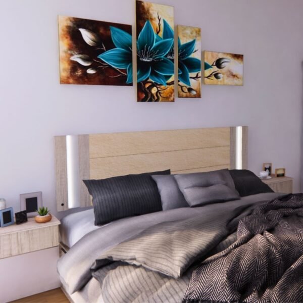 Respaldo cama Moderno luz led Melamina Mou - SILVINA C (16)