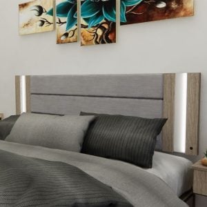 Respaldo cama Moderno luz led Melamina Mou - SILVINA C (2)