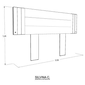 Respaldo cama Moderno luz led Melamina Mou - SILVINA C (7)