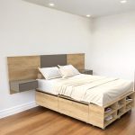 Respaldo cama flotante con mesas luz extensible Noc