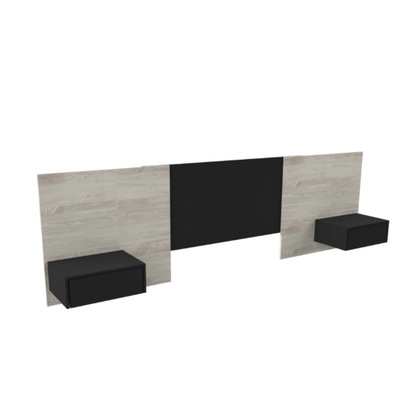 Respaldo cama flotante con mesas luz extensible Noc - SILVINA C (1)