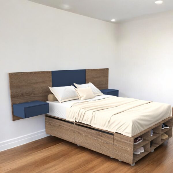 Respaldo cama flotante con mesas luz extensible Noc - SILVINA C (3)