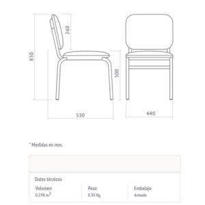 Silla oficina escritorio tapizada Moderna Bell - SILVINA C 9