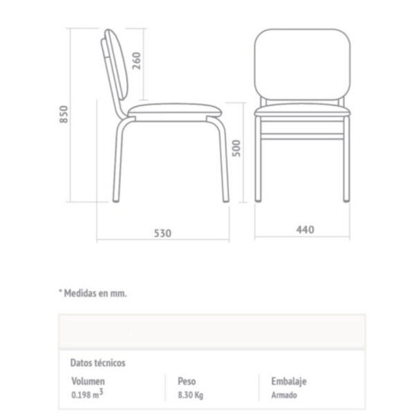 Silla oficina escritorio tapizada Moderna Bell - SILVINA C 9
