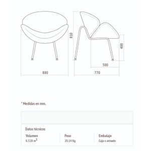 Sillón individual oficina Moderno Polly - SILVINA C (6)