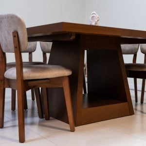 Mesa comedor cuadrada madera Moderna 1,35 Kair - SILVINA C 54 (1)