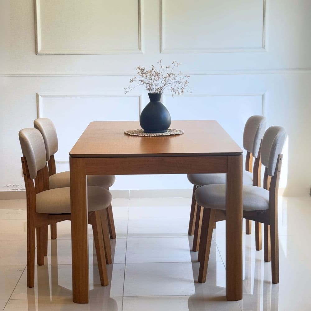 Mesa comedor extensible madera Grandis Nacar - SILVINA C (1) Mesa comedor extensible madera Grandis Nacar - SILVINA C (1)