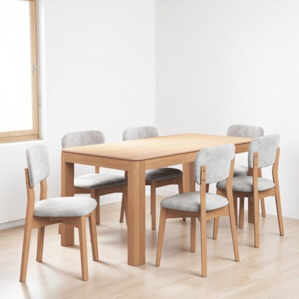 Silla Nórdica comedor tapizada madera Cindy - SILVINA C (2)