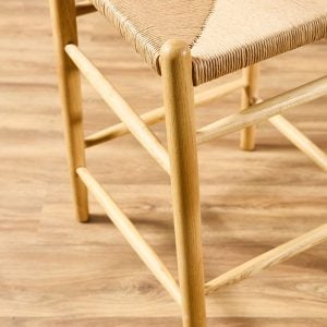 Banqueta alta madera Ratán Nórdica Wishbone - SILVINA C (5)