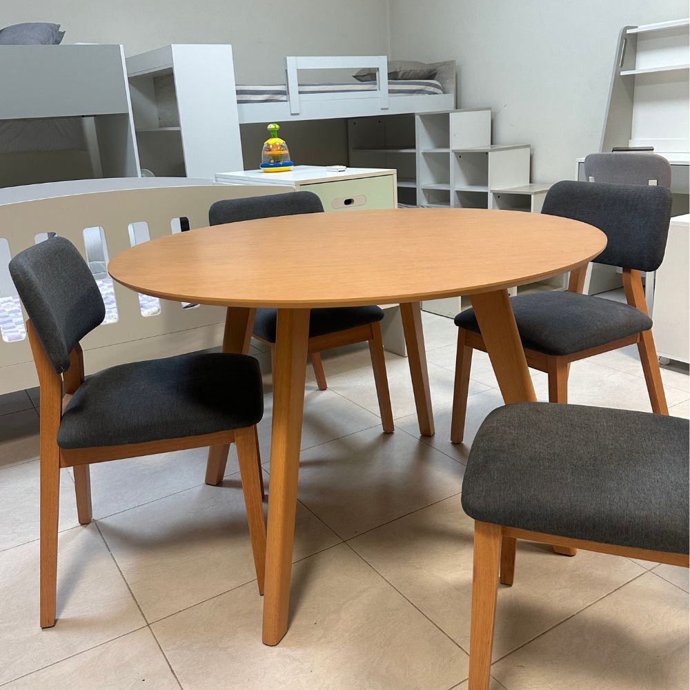 Mesa redonda comedor madera Grandis Maca - SILVINA C 1