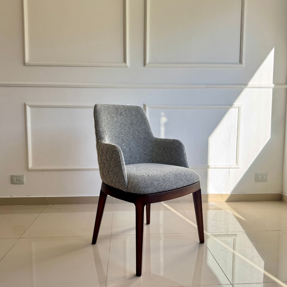 Sillón cabecera apoyabrazos madera Moderna Emily - SILVINA C