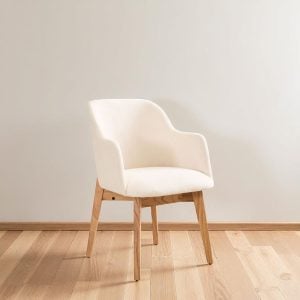 Sillón cabecera apoyabrazos madera tapizado Sami - SILVINA C (2)