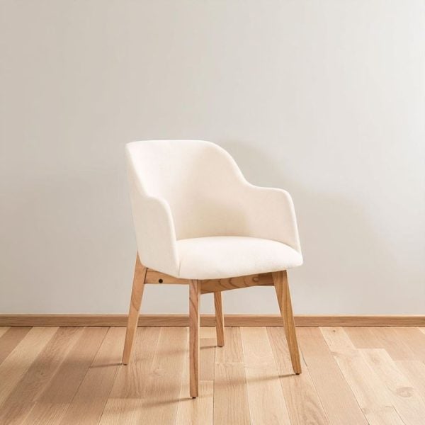 Sillón cabecera apoyabrazos madera tapizado Sami - SILVINA C (2)