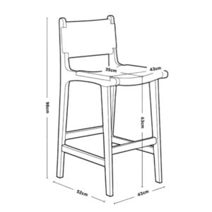 Banqueta barra alta madera esterilla Bangkok - SILVINA C (1)