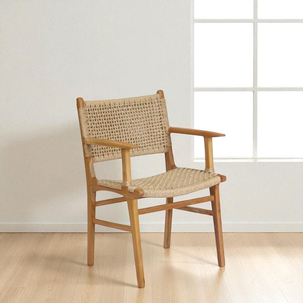 Silla puntera apoyabrazos esterilla madera Nórdica Bangkok - SILVINA C (1)
