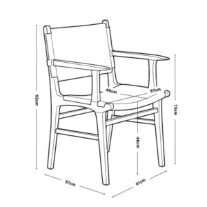 Silla puntera apoyabrazos esterilla madera Nórdica Bangkok - SILVINA C (5)