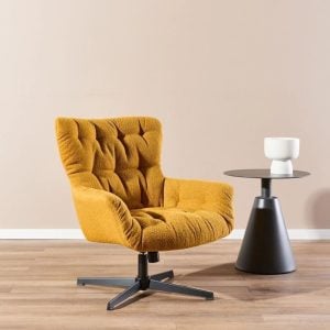 Sillón individual Moderno giratorio Bouclé Marte - SILVINA C (3)