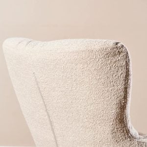 Sillón individual Moderno giratorio Bouclé Marte - SILVINA C (4)