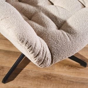 Sillón individual Moderno giratorio Bouclé Marte - SILVINA C (5)