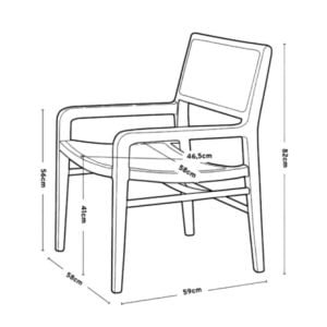 Sillón individual Nórdico esterilla Teka Molly - SILVINA C (1)
