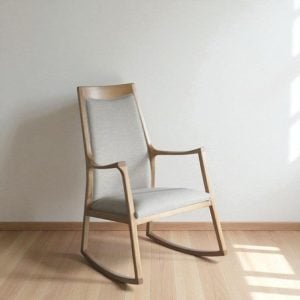 Sillón mecedora madera tapizado Essen - SILVINA C (1)
