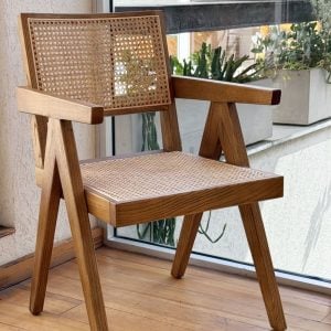 Sillón puntera apoyabrazos madera esterilla Jade - SILVINA C (6)