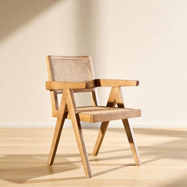 Sillón puntera apoyabrazos madera esterilla Jade - SILVINA C (8)