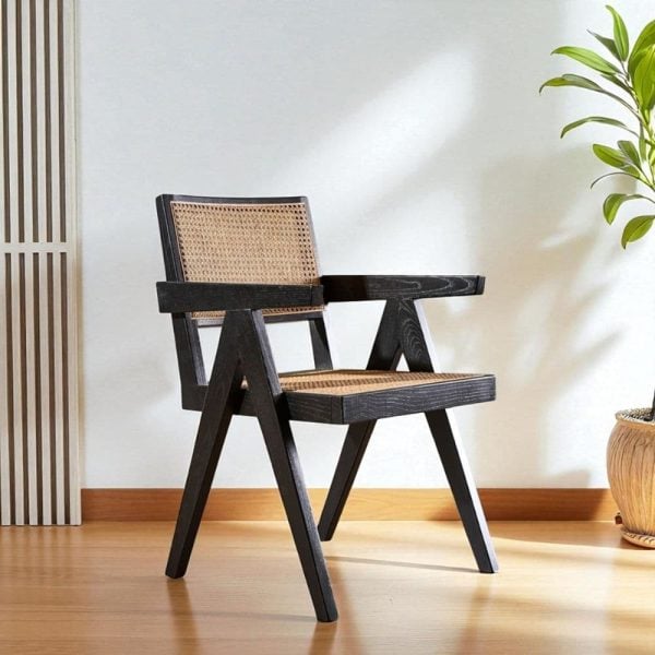 Sillón puntera apoyabrazos madera esterilla Jade - SILVINA C (9)