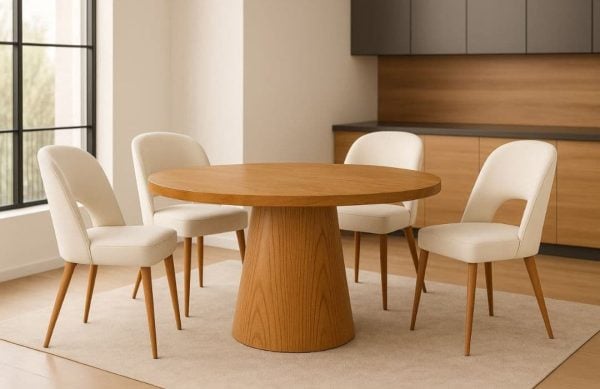 Mesa redonda comedor madera Paraíso Genesis - SILVINA C 6